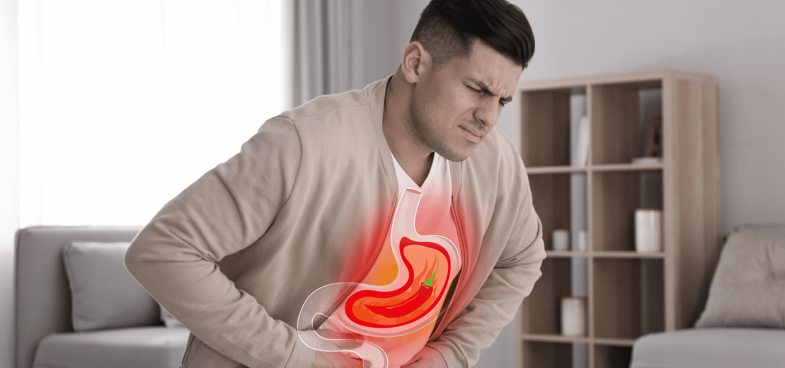 Illustration for Heartburn treatment at Bellaire ER